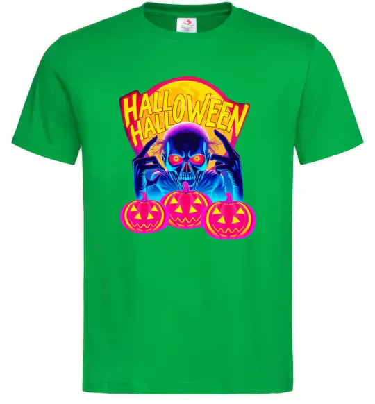 Чоловіча футболка Halloween череп Зелений фото