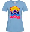 Жіноча футболка Halloween череп Блакитний фото