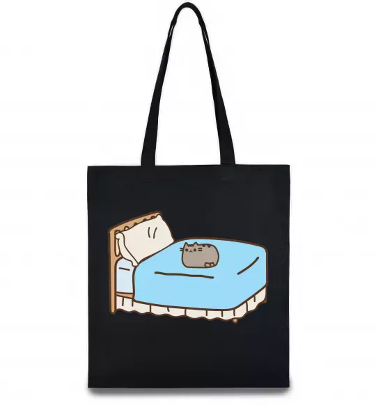 Эко-сумка Пушин на ліжку Черный фото