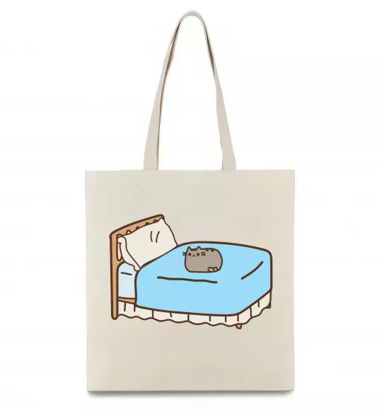 Эко-сумка Пушин на ліжку Бежевый фото