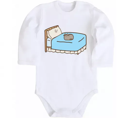 Детский боди Пушин на ліжку Белый фото