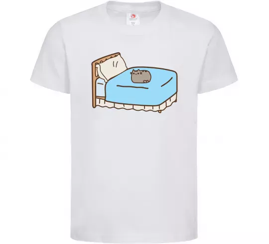 Детская футболка Пушин на ліжку Белый фото