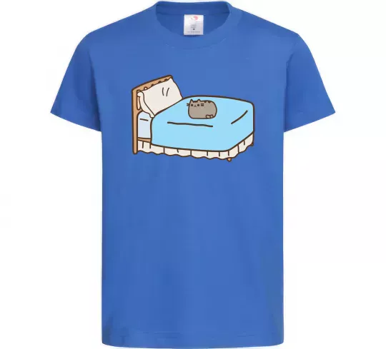 Детская футболка Пушин на ліжку Ярко-синий фото