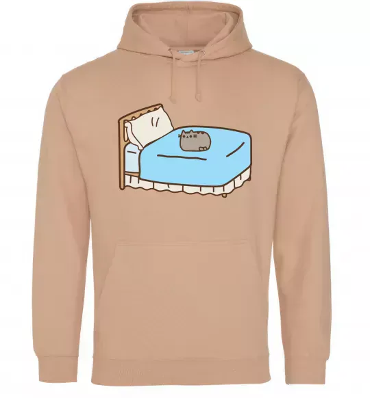 Жіноча толстовка (худі) Пушин на ліжку Пісочний фото