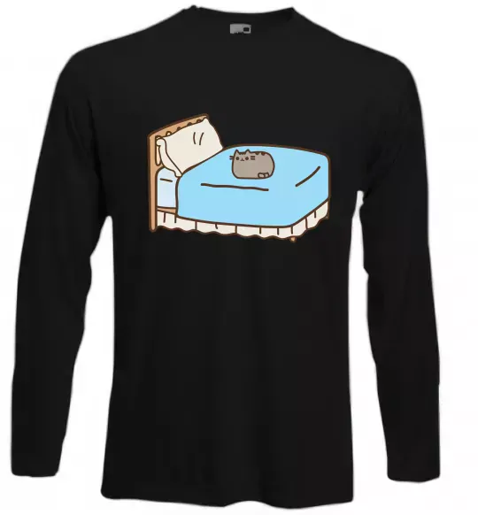 Лонгслив Пушин на ліжку Черный фото