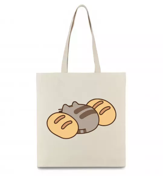 Эко-сумка Пушин та хліб Бежевый фото