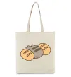 Эко-сумка Пушин та хліб Бежевый фото