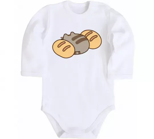 Детский боди Пушин та хліб Белый фото