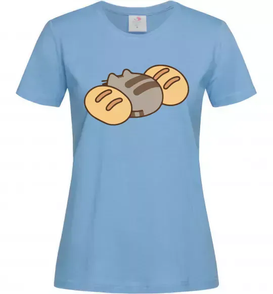 Женская футболка Пушин та хліб Голубой фото