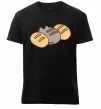 Чоловіча преміум футболка Пушин та хліб Чорний фото