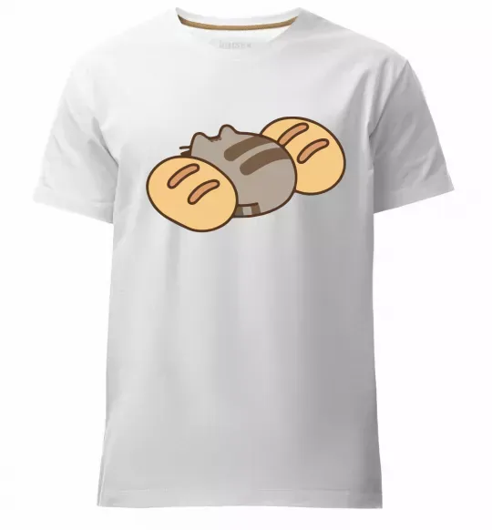 Чоловіча преміум футболка Пушин та хліб Білий фото