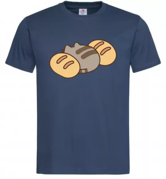 Чоловіча футболка Пушин та хліб Темно-синій фото