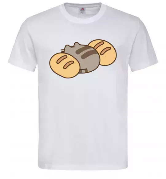 Чоловіча футболка Пушин та хліб Білий фото