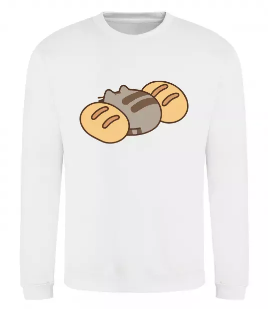 Свитшот Пушин та хліб Белый фото