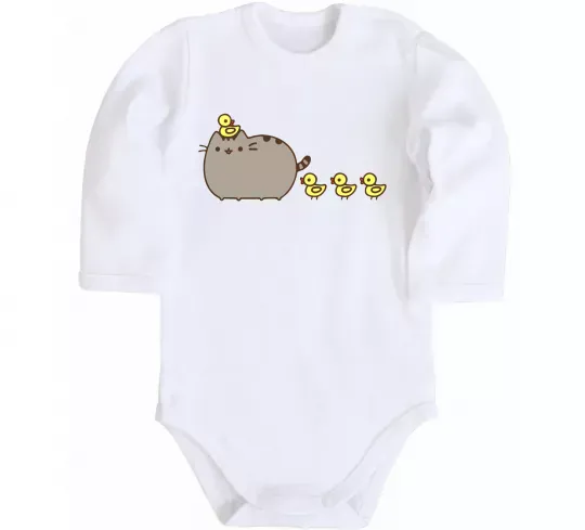 Детский боди Пушин з качечками Белый фото