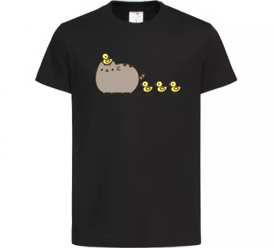 Дитяча футболка Пушин з качечками Чорний фото