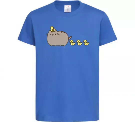 Дитяча футболка Пушин з качечками Яскраво-синій фото