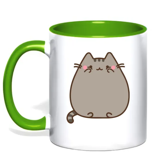 Чашка с цветной ручкой Пушин Лаймовый фото