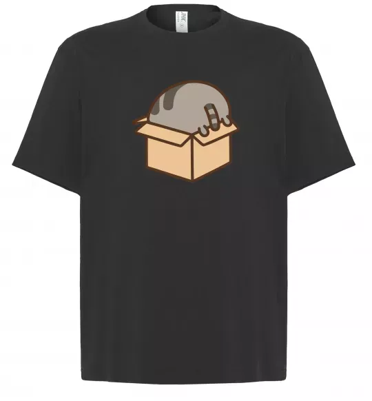 Футболка Оверсайз Пушин в коробці Черный фото