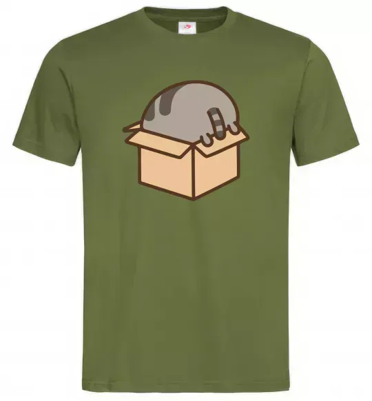 Мужская футболка Пушин в коробці Оливковый фото