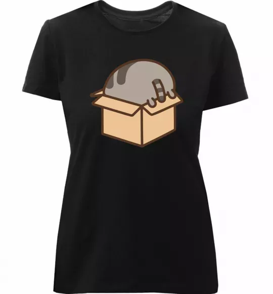 Жіноча преміум футболка Пушин в коробці Чорний фото