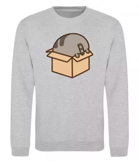 Свитшот Пушин в коробці Серый меланж фото