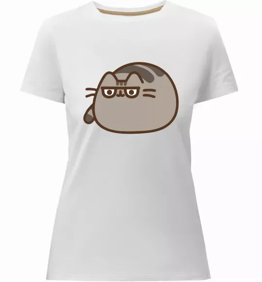 Женская премиум футболка Пушин погляд Белый фото