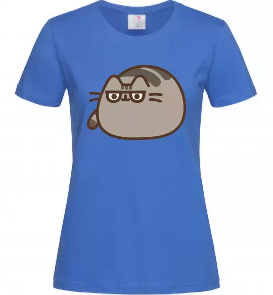 Женская футболка Пушин погляд Ярко-синий фото