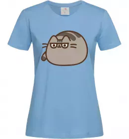 Женская футболка Пушин погляд Голубой фото