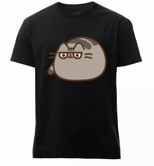 Мужская премиум футболка Пушин погляд Черный фото