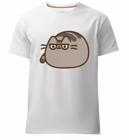 Мужская премиум футболка Пушин погляд Белый фото