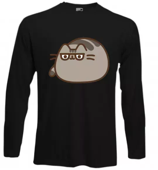 Лонгслив Пушин погляд Черный фото