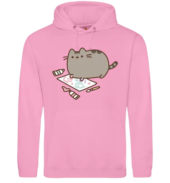 Женская толстовка (худи) Пушин малює Розовый фото