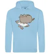 Женская толстовка (худи) Пушин малює Голубой фото