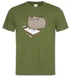 Чоловіча футболка Пушин малює Оливковий Чоловіча футболка Пушин малює Оливковий фото