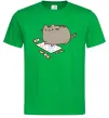 Чоловіча футболка Пушин малює Зелений Чоловіча футболка Пушин малює Зелений фото