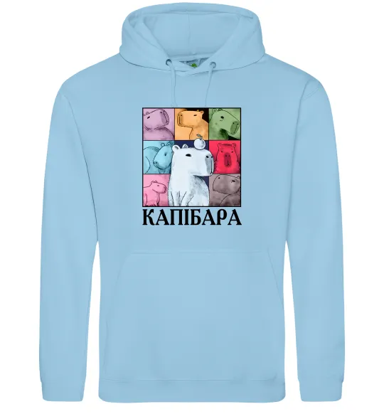 Мужская толстовка (худи) Капібари Голубой фото