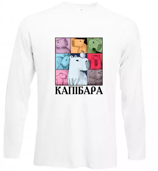 Лонгслив Капібари Белый фото