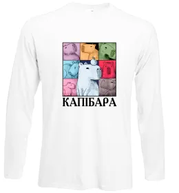Лонгслив Be a capybara Белый фото