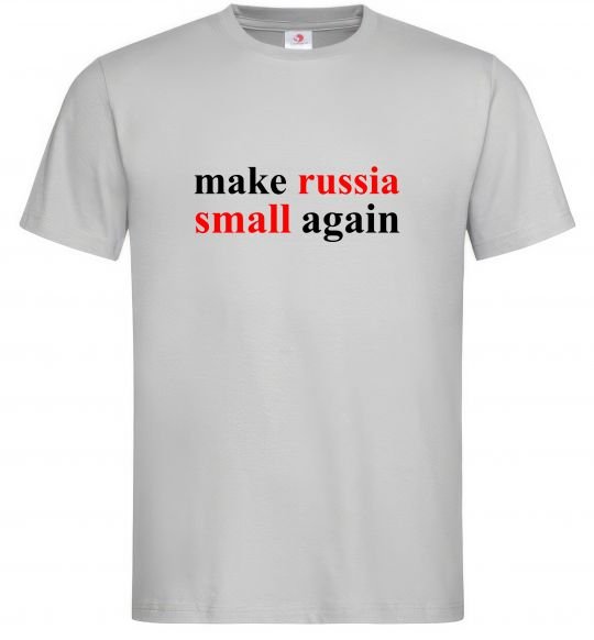 Чоловіча футболка Make russia small again Сірий фото