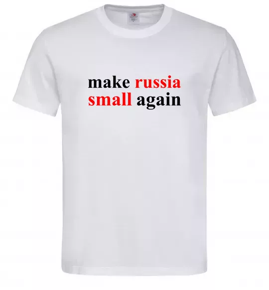 Мужская футболка Make russia small again Белый фото