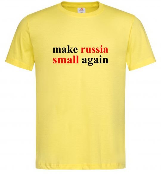 Чоловіча футболка Make russia small again Лимонний фото