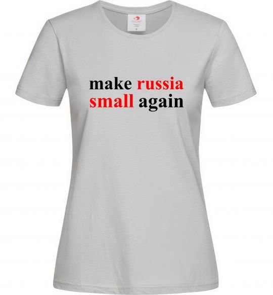 Жіноча футболка Make russia small again Сірий фото