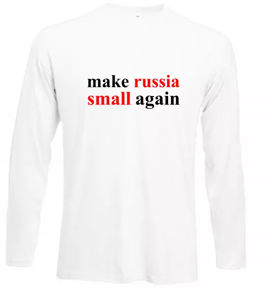 Лонгслив Make russia small again Белый фото