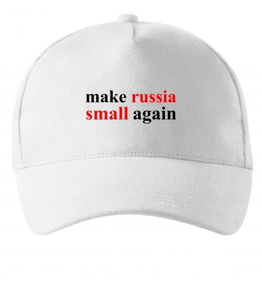 Кепка Make russia small again Білий фото