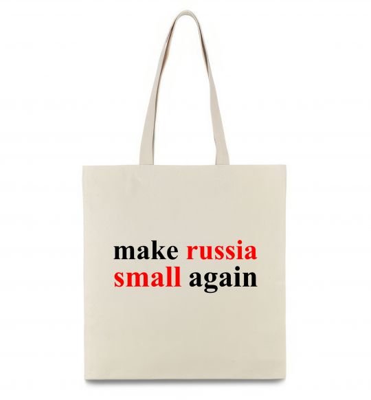 Эко-сумка Make russia small again Бежевый фото