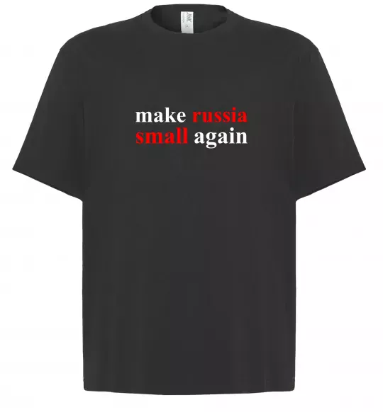 Футболка Оверсайз Make russia small again Черный фото