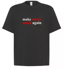 Футболка Оверсайз Make russia small again Черный фото