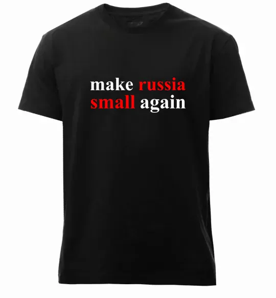 Чоловіча преміум футболка Make russia small again Чорний фото