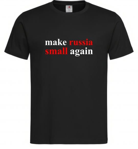 Мужская футболка Make russia small again Черный фото